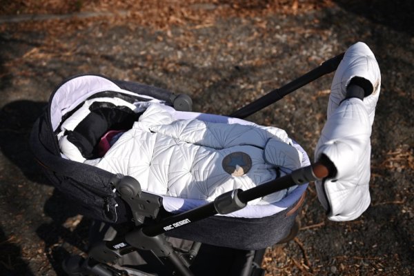 Kinderwagen Handschuhe gesteppt MAZLÍK Paar - weiß/schwarz
