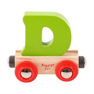 Bigjigs Rail Waggon für Holzeisenbahn - Buchstabe D