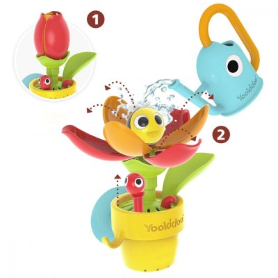 YOOKIDOO Wasserspielzeug Blume mit Wasserkocher ab 18 Monaten