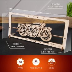 Ugears 2,5D dřevěné mechanické puzzle Indie Moto