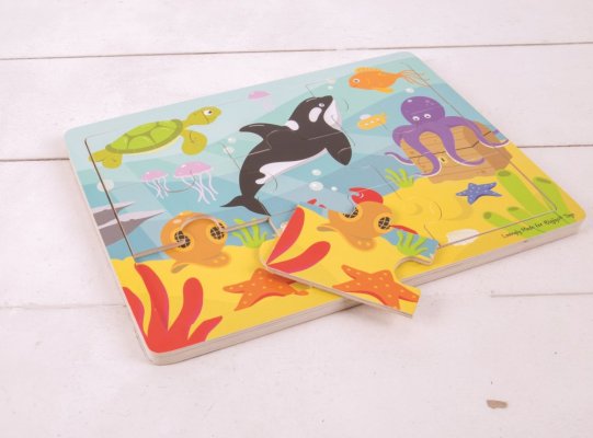 Bigjigs Toys Holzpuzzle Meereswelt