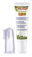 NUBY Gel dental para niños All Natural 20 g + cepillo para dedos 4 m+