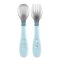 CHICCO Spoon and Fork Stainless Steel - teal, 18m+