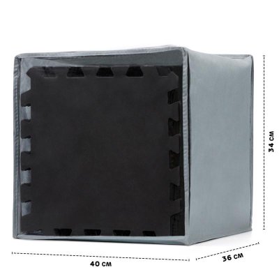 KINDERKRAFT Schaumstoff Puzzlematte Luno 150 x 180 cm Schwarz, 30 Stk.
