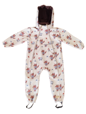 Monkey Mum® Softshell jumpsuit with membrane - Foxes and mushrooms - size 86/92