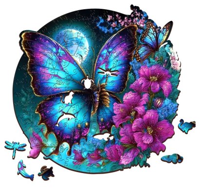 EscapeWelt Drewniane puzzle Motyl 200 elementów