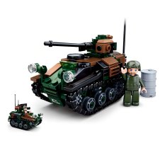 Sluban Model Bricks M38-B0750 Liten stridsvagn Wiesel AWC 2i1