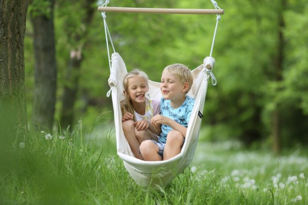Viseči fotelj krem HOJDAVAK MAXI z blazino, vrv črna - Notranja tkanina