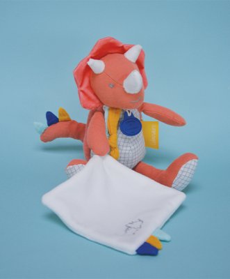 Doudou Zestaw prezentowy - dinozaur z kocykiem 25 cm