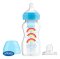 DR.BROWN'S Anti-Kolik-Flasche Options+ Weithals 2in1 mit Mundstück 270 ml Kunststoff, blau