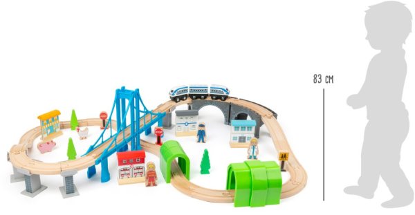 small foot Comboio de Madeira com Pontes