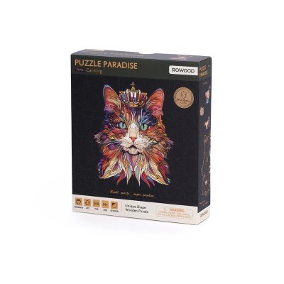 RoboTime Puzzle de Madera Rey Gato