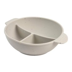 CANPOL BABIES Miseczka silikonowa dzielona z przyssawką Dots 360ml szara