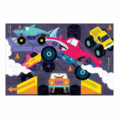 Mudpuppy Puzzle Monster Trucks - Glow in the Dark 100 Pieces