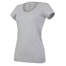 T-shirt da donna KR sottile con scollo a U Outlast® - mélange grigio