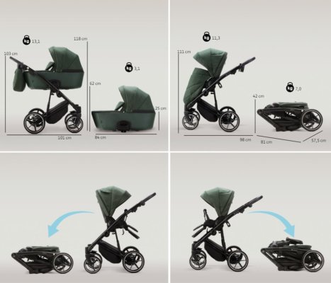 ADAMEX Wózek wielofunkcyjny Mobi New Lux Black