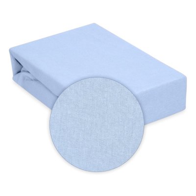 BABYMATEX Jersey Spannbettlaken wasserdicht 60x120 cm hellblau