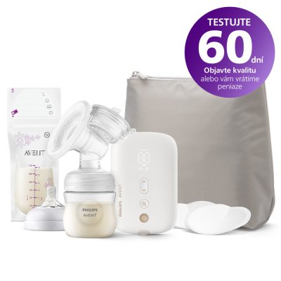 Philips AVENT Milchpumpe Elektrisch Premium Wiederaufladbar SCF396/31+Geschenk