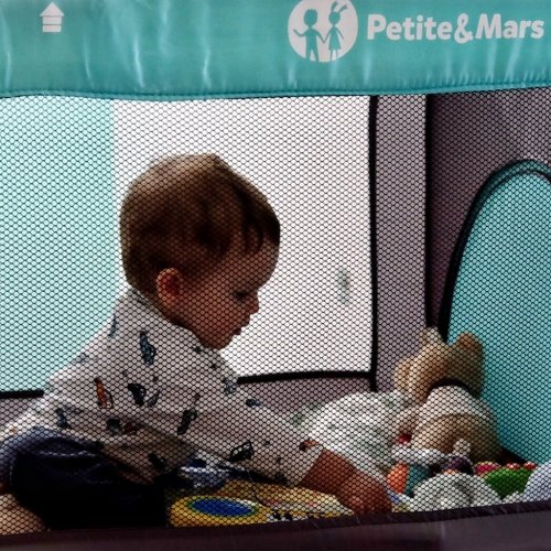 PETITE&MARS Putni krevetić Koot - Lion Yellow + Hooty 3u1 prijenosni projektor 0m+