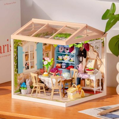 RoboTime 3D Holzpuzzle Miniaturhaus Sommerveranda