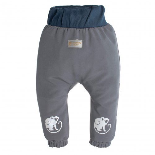 Detské softshellové nohavice s membránou Monkey Mum® - Tajuplný výlet