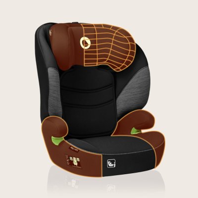 LIONELO Seggiolino Auto Lars i-Size (100-150 cm) Black Grey