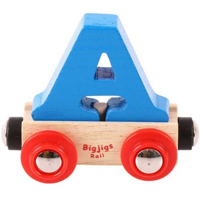 Bigjigs Rail Waggon für Holzeisenbahn - Buchstabe A