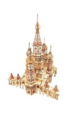 Woodcraft Drewniane puzzle 3D Sobór Wasyla Błogosławionego naturalny