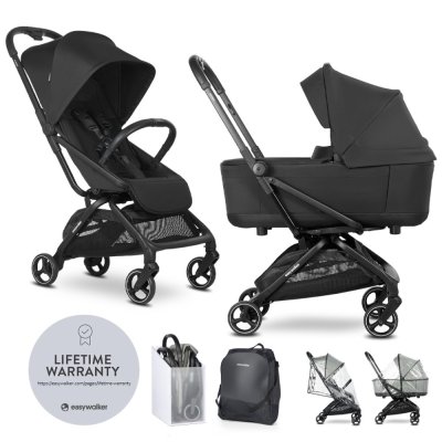 EASYWALKER Kombi-Kinderwagen Rockey S Pure Black