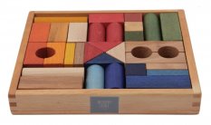 Wooden Story Blocks in Wooden Tray - 30 pcs - Rainbow