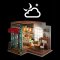 RoboTime 3D Holzpuzzle Miniatur Puppenhaus Café