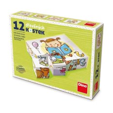 Dino Miłego Dnia 12 drewniane kostki
