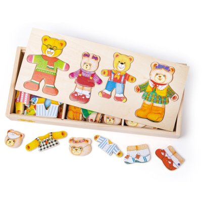 Bigjigs Toys Ubieranki Puzzle Rodzina Niedźwiedzi