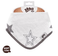 Babete/lenço de bambu KIKKO Estrelas (1 unid.) – prateado