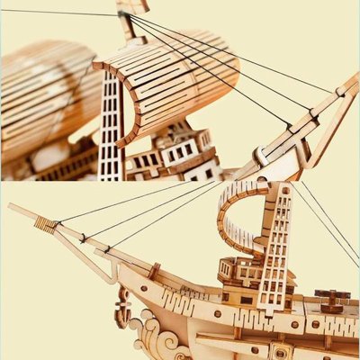 RoboTime 3D houten modelbouw militaire zeilschip