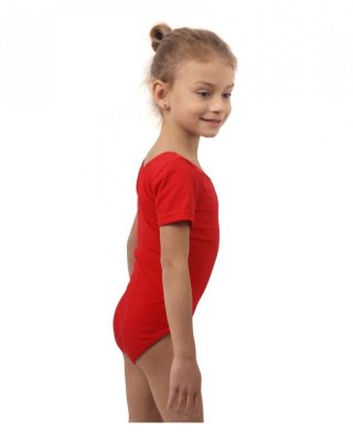 Dievčenský baletný, gymnastický dres, červený