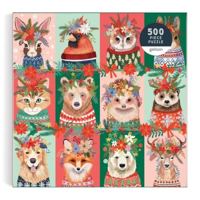 Galison Puzzle Božićni krznari 500 komada