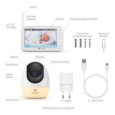 TRUELIFE Babyphone vidéo numérique NannyCam R4 Pro