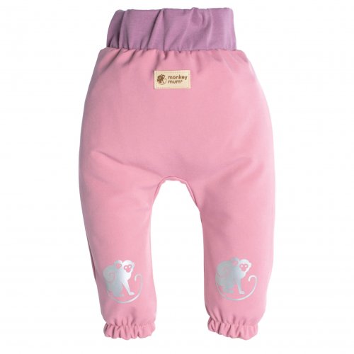 Pantaloni softshell pentru copii cu membrană Monkey Mum® - Vată de zahăr