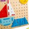Bigjigs Toys Fa fűzős játék Geometriai formák