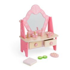Bigjigs Toys Drewniana toaletka różowa