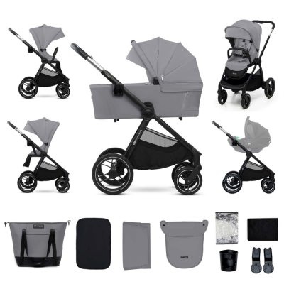 KINDERKRAFT Kombinirani voziček Nea 2 2v1 Platinum Grey