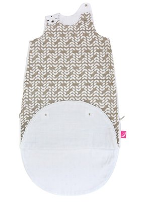 MOTHERHOOD Schlafsack 2in1 ZIP-A-Round Beige Musselin Beige Classics 3-18m 0,5 Tog