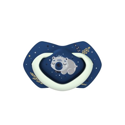 CANPOL BABIES Set symmetrischer Silikon-Schnuller Light touch 0-6m Sleepy Koala blau