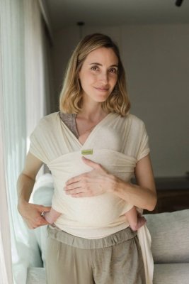 BOBA Nosidełko dla dzieci / chusta Serenity Wrap - Sand Oat Meadow