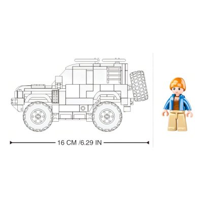 Sluban Model Bricks M38-B1015 Angielski SUV Attacker