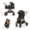 KINDERKRAFT Kombikinderwagen 3in1 Esme Pure Black