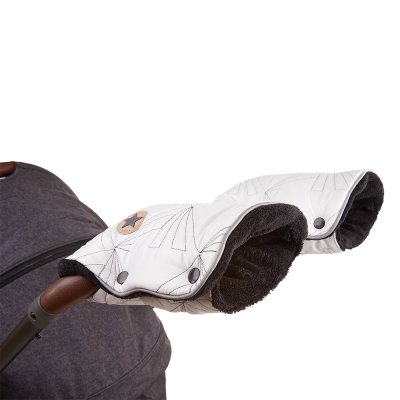 Kinderwagen Handschuhe gesteppt MAZLÍK Paar - weiß/schwarz