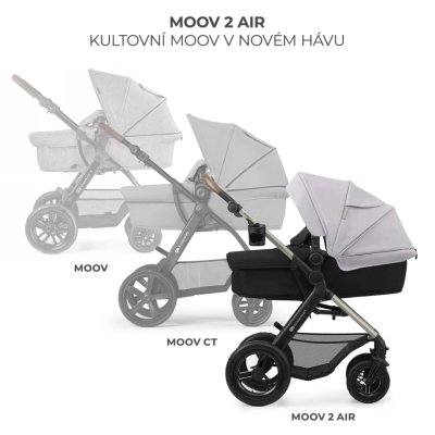 KINDERKRAFT Kombikinderwagen Moov 2 Air 3in1 Moonlight Grey