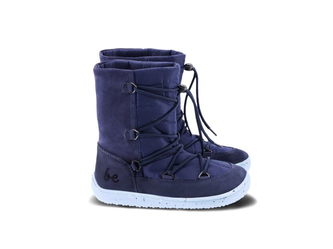 Be Lenka Sapatos infantis descalços de inverno Snowfox Kids 2.0 - Azul escuro e claro